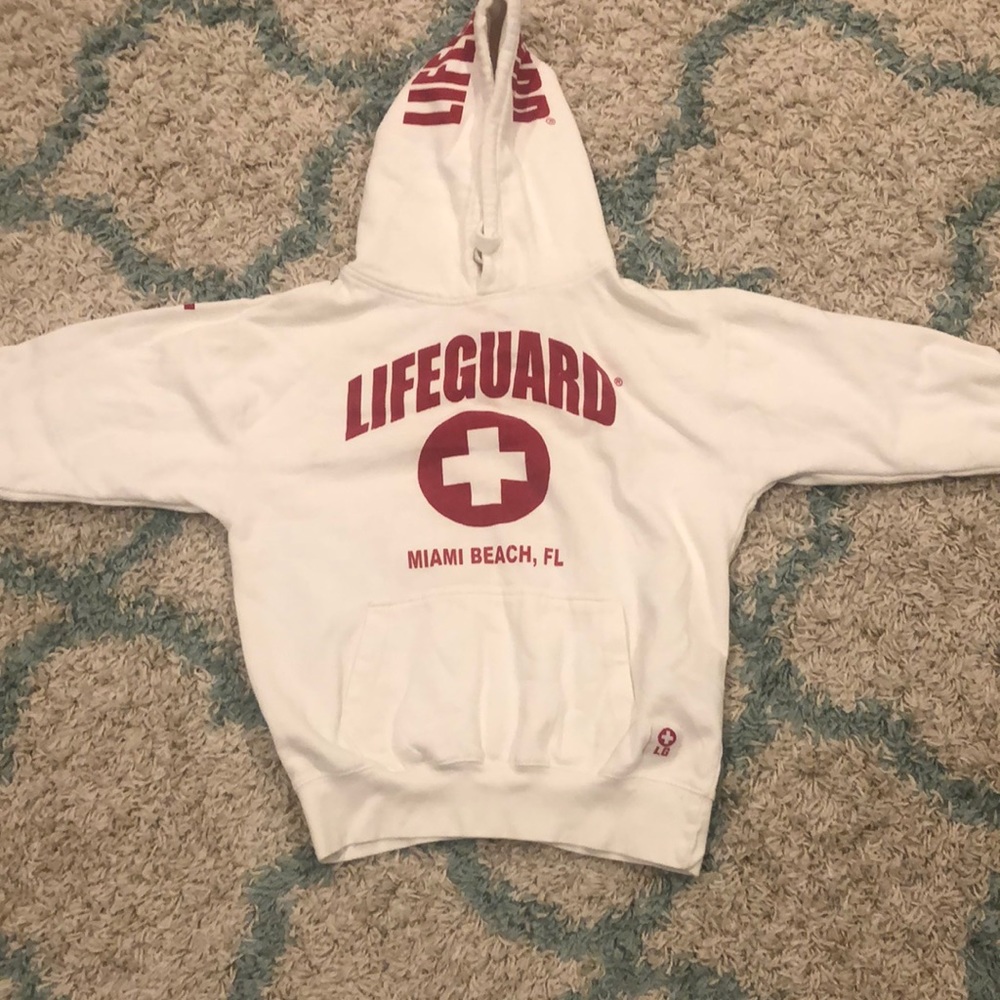 white lifeguard hoodie